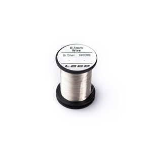 Silver Fly tying wire rib. 0.1mm